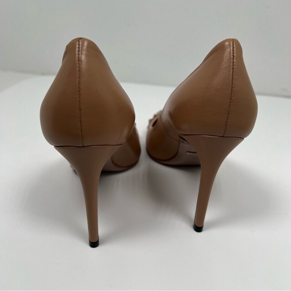Gucci Gucci Beige Leather Studded Coline Pumps Size 38 - Picture 4 of 13